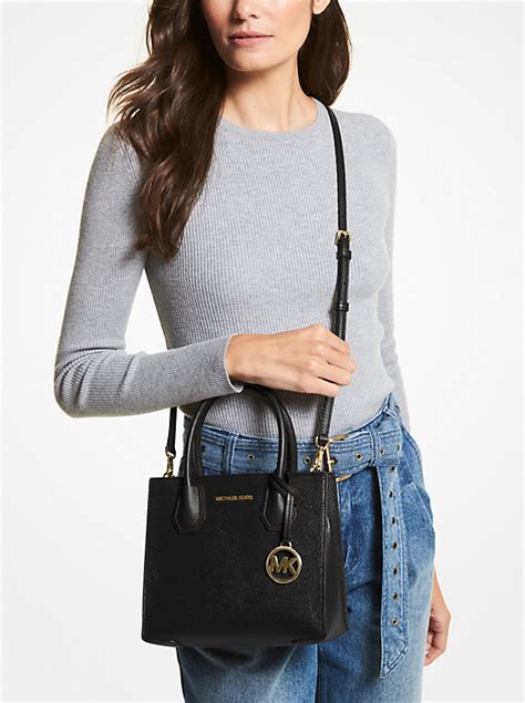 michael kors mercer handtas|Mercer Medium Pebbled Leather Crossbody Bag .